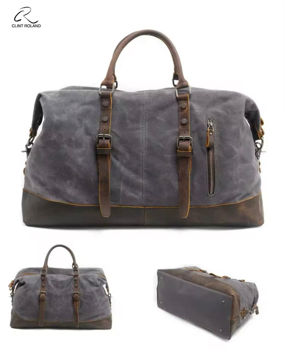 Sac fourre-tout Safari en toile/cuir
