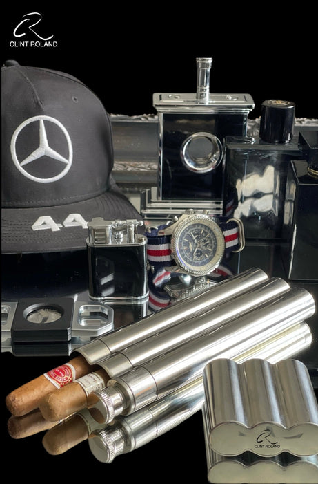 Triple Tubed - Cigar and Liquid Pocket Flask