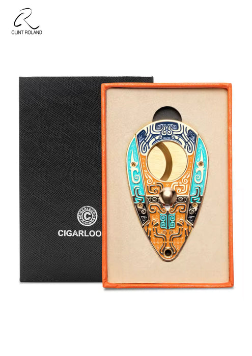 Colourful Hand Painted Collectors Cigar Cutter