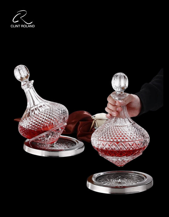 Carafe rotative de luxe en diamant taillé