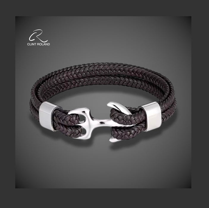 Luxury Leather Anchor Bracelet