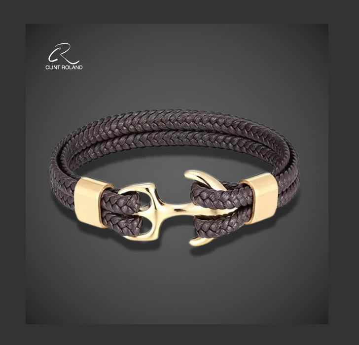 Luxury Leather Anchor Bracelet