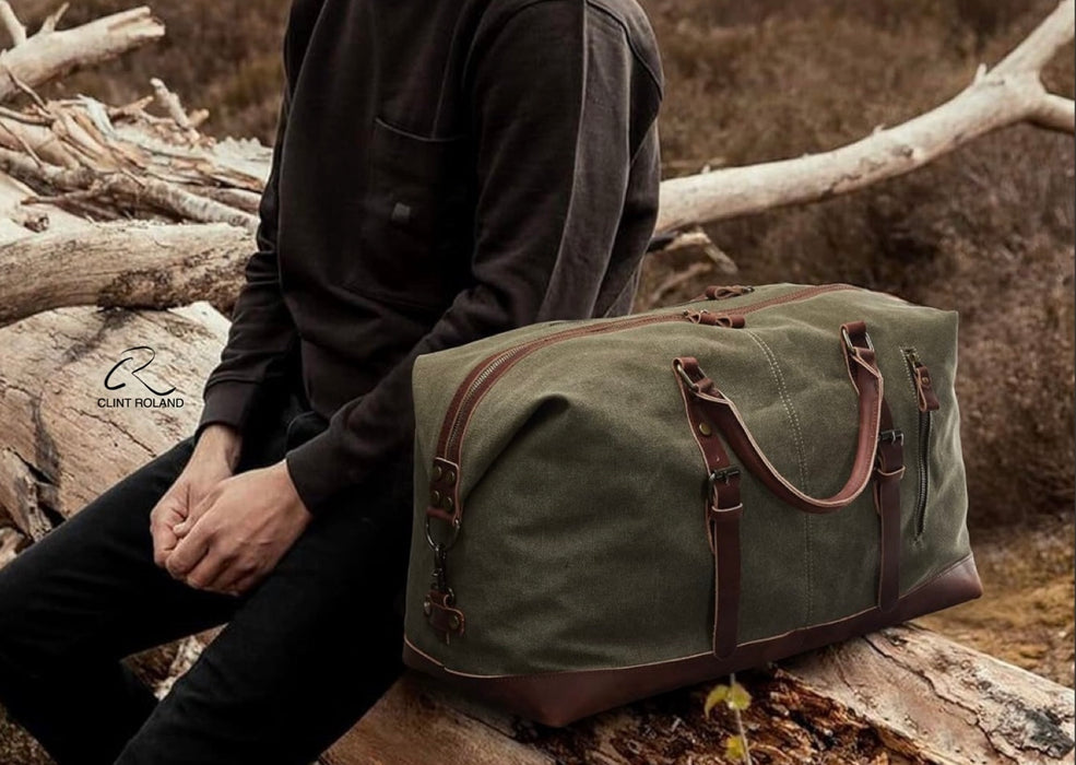 Sac fourre-tout Safari en toile/cuir