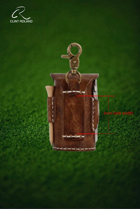 Vintage Leather Golf Divot and Ball Holder