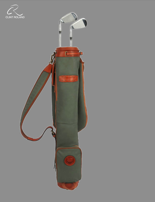 Vintage Canvas and Leather Sunday Pencil Golf Bag