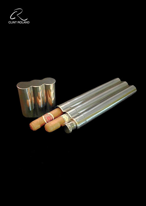 Triple Tubed - Cigar and Liquid Pocket Flask