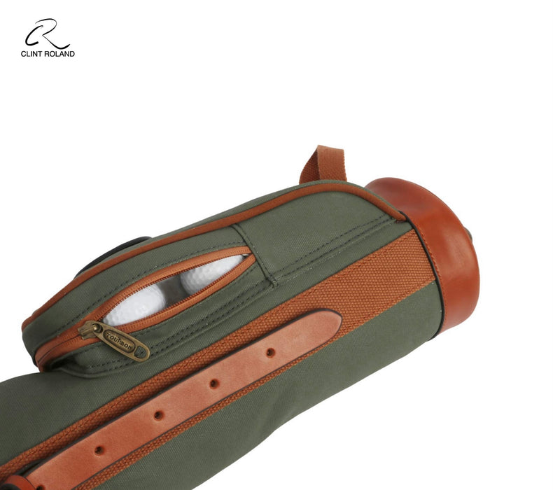 Vintage Canvas and Leather Sunday Pencil Golf Bag