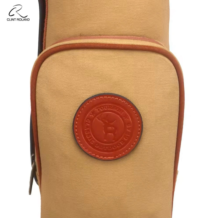 Vintage Canvas and Leather Sunday Pencil Golf Bag