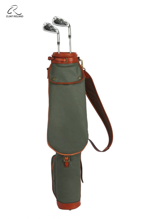 Vintage Canvas and Leather Sunday Pencil Golf Bag