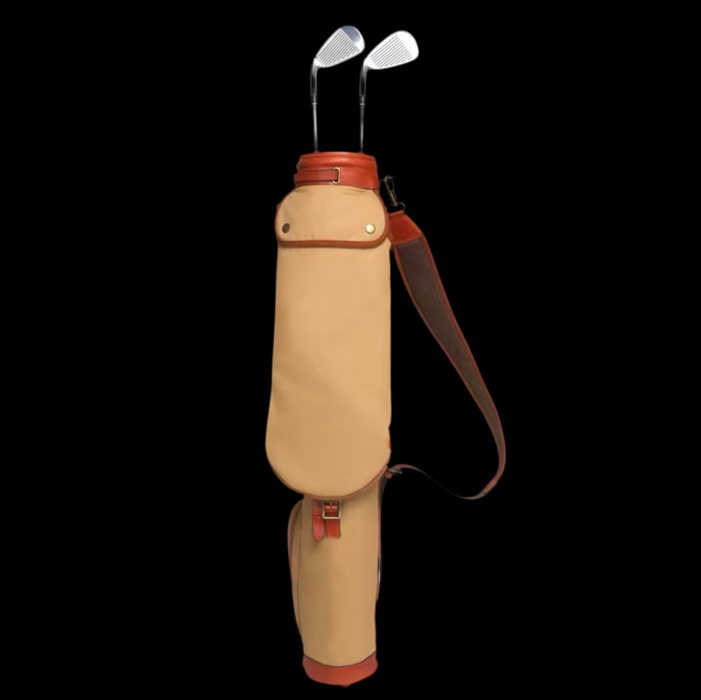 Vintage Canvas and Leather Sunday Pencil Golf Bag
