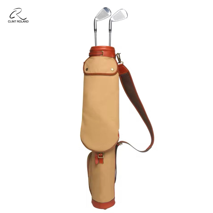 Vintage Canvas and Leather Sunday Pencil Golf Bag