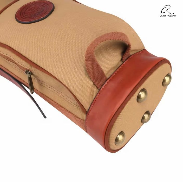 Vintage Canvas and Leather Sunday Pencil Golf Bag
