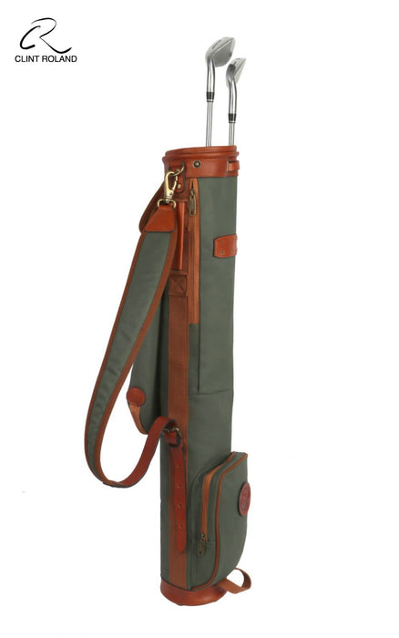 Vintage Canvas and Leather Sunday Pencil Golf Bag
