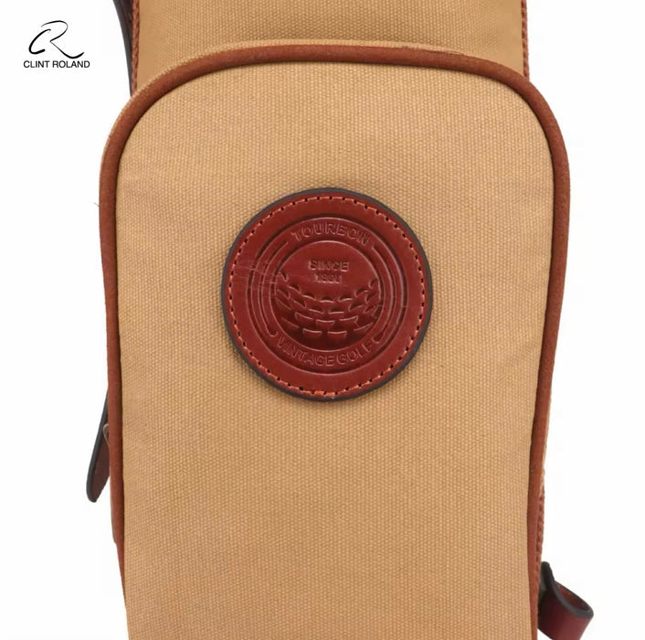 Vintage Canvas and Leather Sunday Pencil Golf Bag