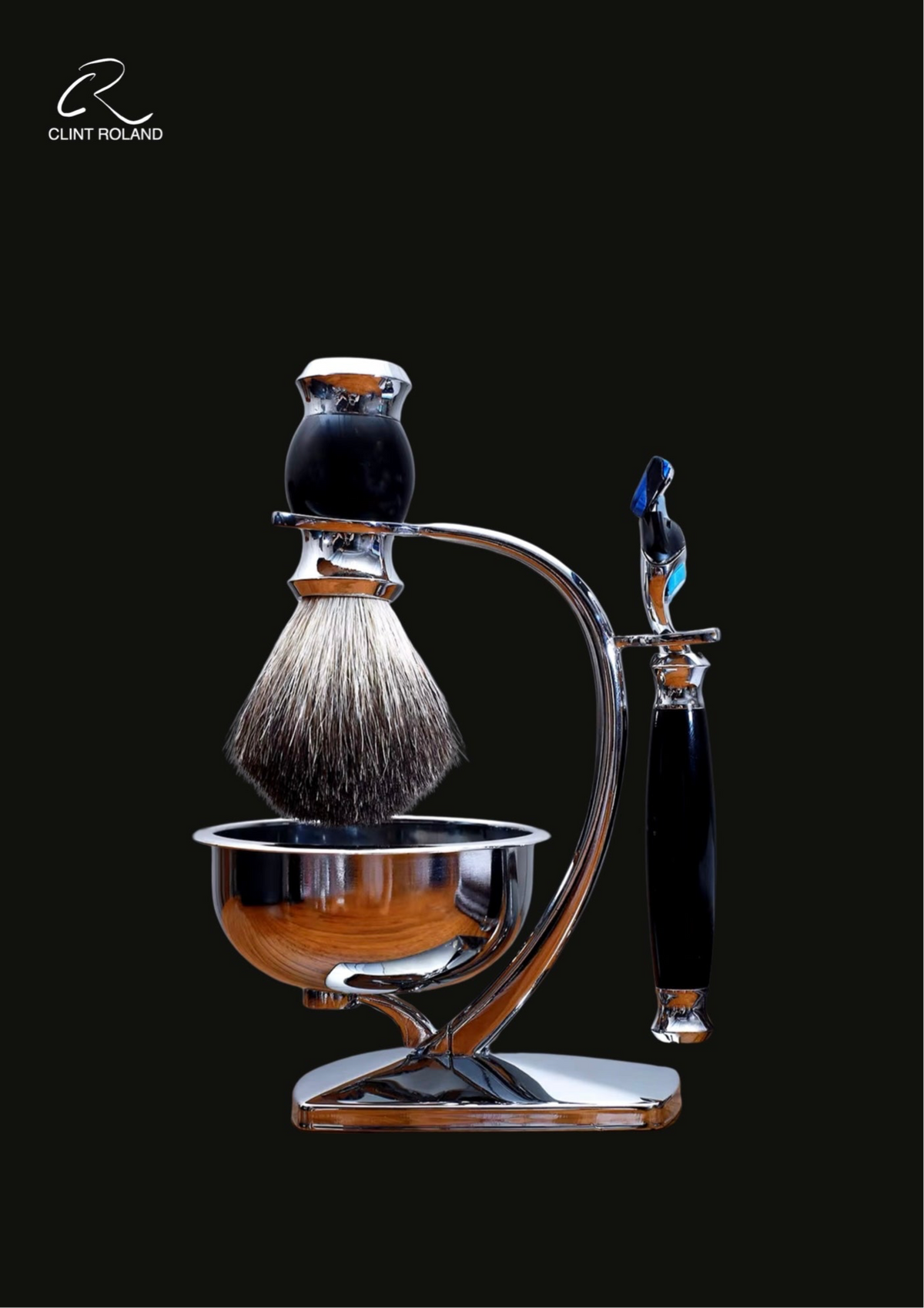 Retro Black Fusion Razor Set - Luxury Men’s Shaving Set | ClintRoland ...