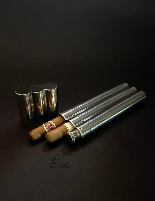 Triple Tubed - Cigar and Liquid Pocket Flask