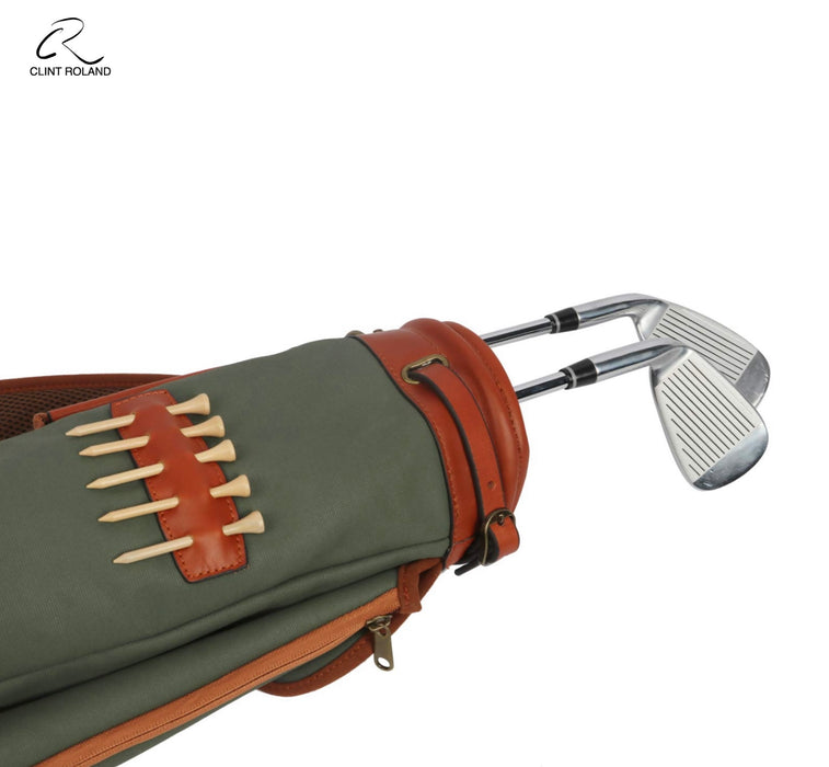 Vintage Canvas and Leather Sunday Pencil Golf Bag