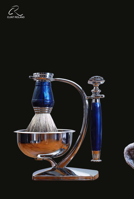 Blue Marbled Vintage Double Safety Razor Set - Classic Men’s Shaving K ...