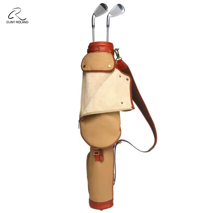 Vintage Canvas and Leather Sunday Pencil Golf Bag