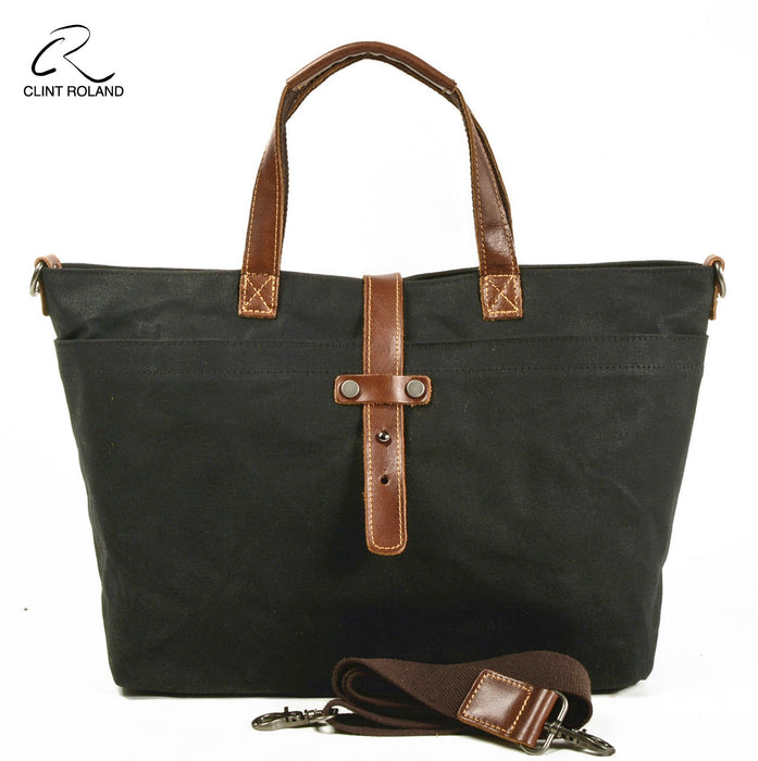 Canvas and Leather Tote Bag